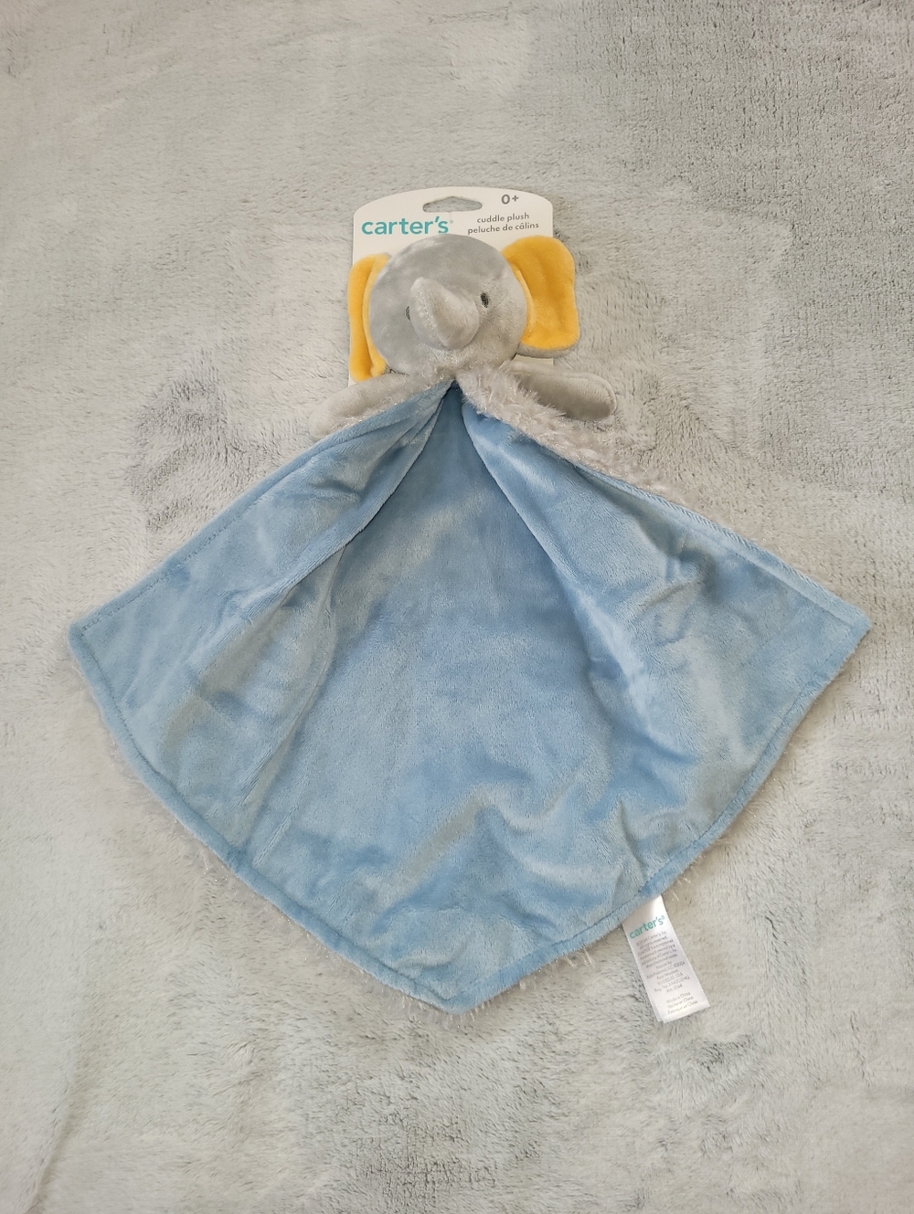 Carter's Elephant Lovey Baby Security Blanket Blankie Plush Plushie Toy Cuddle